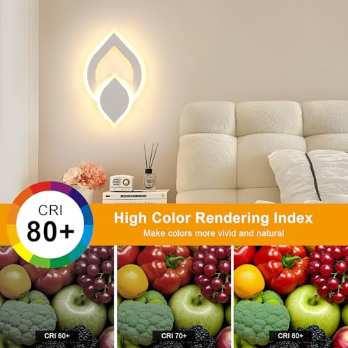 Lámpara de pared moderna acrílica de 16W con tecnología LED interior 5