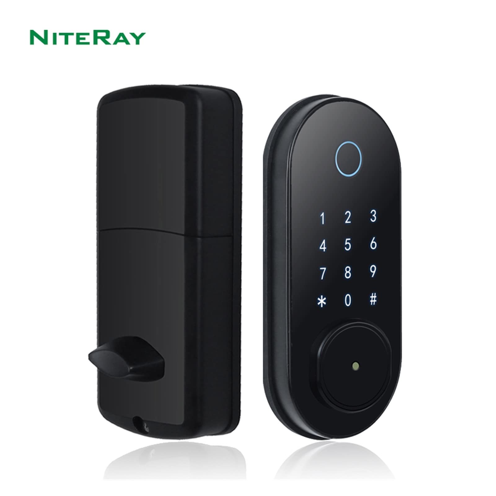 Inteligentny zamek do drzwi, Wodoodporna blokada biometrycznego odcisków palców Security Inteligentny inteligentny Bluetooth Aplikacja Hasło elektroniczne zamki(Basic)