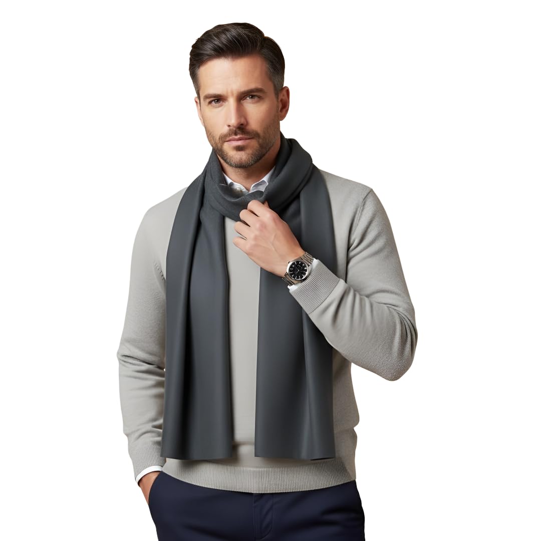 Men’s Premium Blended Wool Men Stole | Solid Wool Stoles | Elegant Winter Stole for All Occasions | Versatile Winter Wraps-image-33