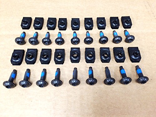 1997 to 2006 Jeep Wrangler TJ Bumper End Cap Torx Screws and U-Nuts 36 pc 'KIT