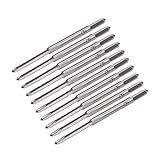 uxcell 5 Pairs Metric Hand Threading Tap Set M1.6 Thread 0.35mm Pitch Taper & Plug Milling Taps Straight Flutes High Speed Steel