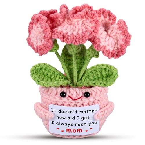 Great Mothers Day Mom Gifts for Mom Flowers Gifts from Daughter Son Knitted Flower, Great Mothers...