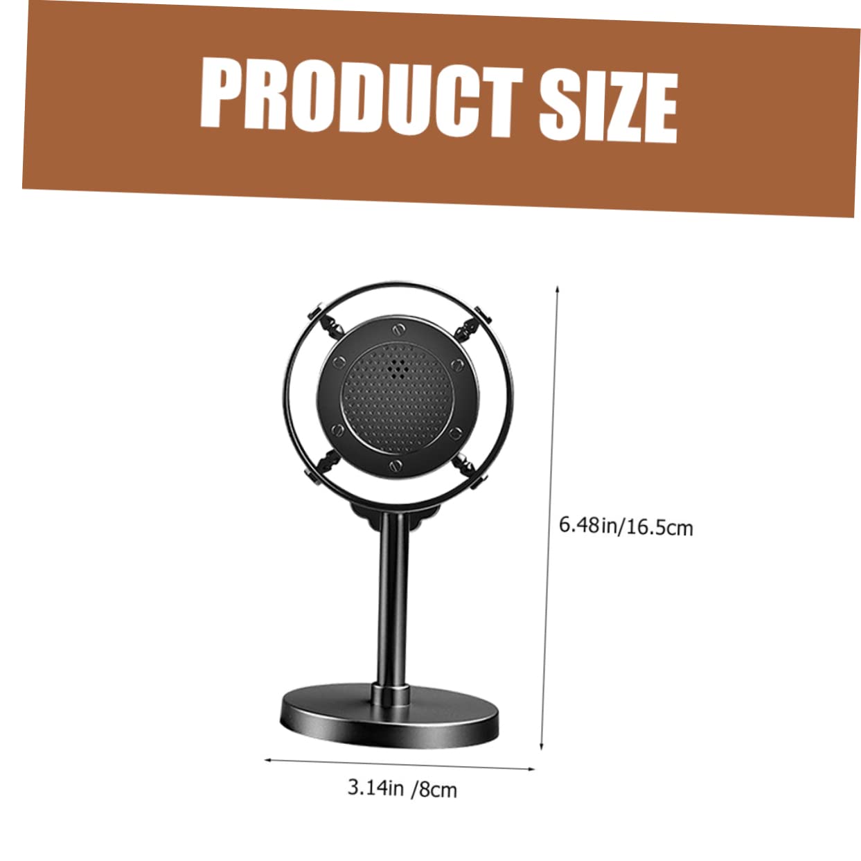 Unomor Vintage Microphone Model Retro Condenser XLR for Home Decor Party Props