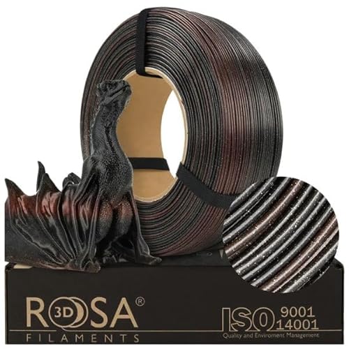 Filament ROSA 3D FILAMENTS PLA  Tęczowy Brokatowy/Mieniący (RAINBOW GLITTER)