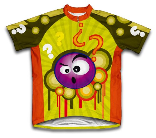 ScudoPro Confused Critter Short Sleeve Cycling Jersey for Youth - Size XS Green