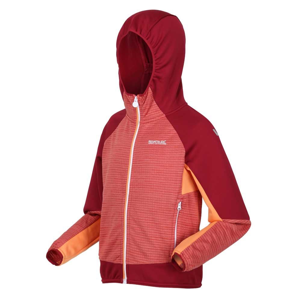 Regatta Prenton II Veste polaire à capuche zippée pour fille, MinRd/RumbRd, 15- 16 Ans