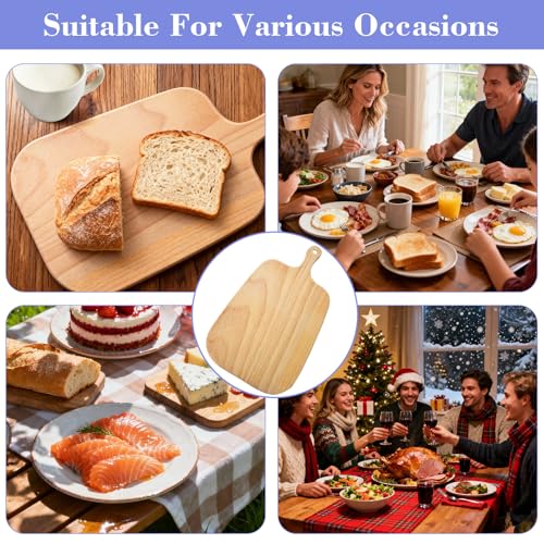 Set 6 tablas para cortar de madera con mango 26.7x15.2 cm miniatura 6