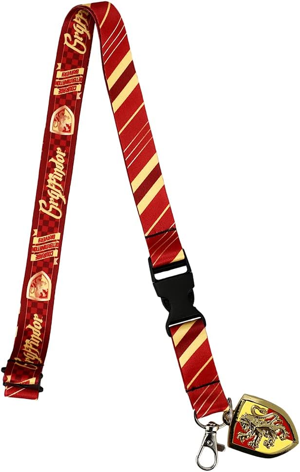 Gryffindor Characteristics Tie Inspired Sublimation Print Metal Enamel Charm OSFA