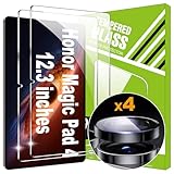 Lemxiee Schutzfolie für Honor Magic Pad 4 12.3 Panzerglas [2+2 Stück] Kameraschutz + HD 9H Härte Displayschutz Folie Displayschutzfolie