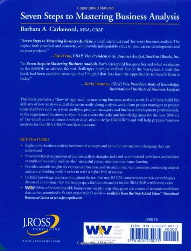 Seven Steps to Mastering Business Analysis