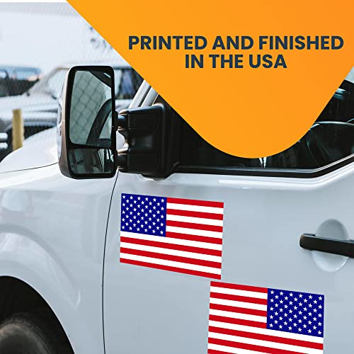Image of Magnet Me Up Patriotic American Flag Magnet Decals, Opposing 2 Pack, 5x8 Inches, Heavy Duty Automotive Magnet for Car Truck SUV, Any Magnetic Surface, Showcase Your Patriotism, Crafted in USA
