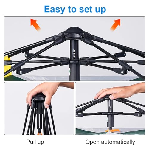 Carpa instantánea pop up para camping 1-2 o 3-4 personas azul miniatura 3