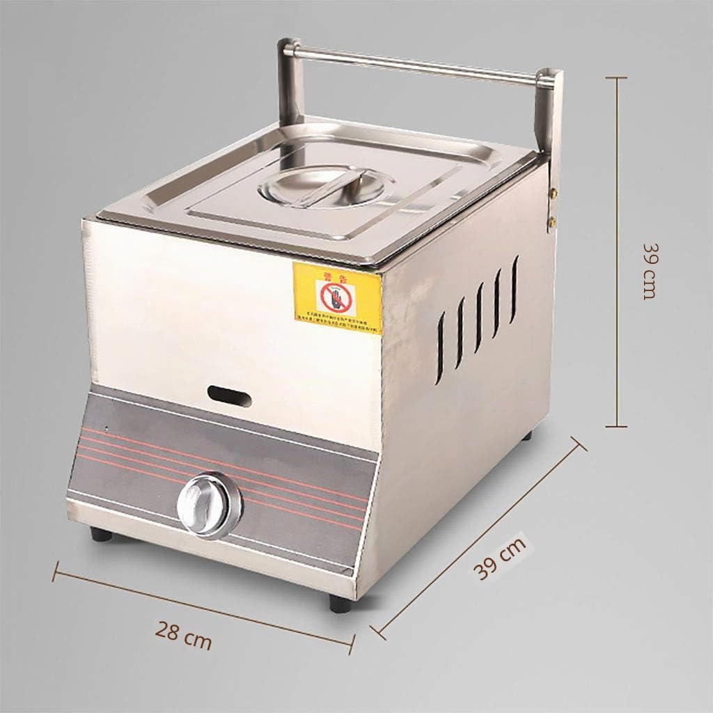 Freidora A Gas De Acero Inoxidable - 6L / 12L De Gran Capacidad Con Encendido Electrónico - Comercial