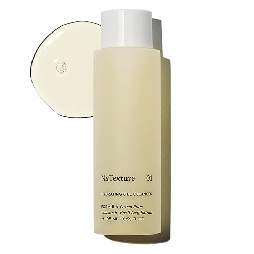 Miniatura 1 de Limpiador de gel hidratante, limpiador facial diario con ciruela verde, vitamina B y extracto de hoja de albahaca para pieles sensibles, lavado