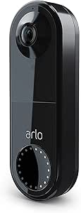 Arlo Essential Wired Video Doorbell - HD Video, 180° View, Night Vision, 2 Way Audio, Direct to Wi-Fi No Hub Needed, Easy Installation (existing doorbell Wiring Required), Black - AVD1001B (Renewed) asin的图片