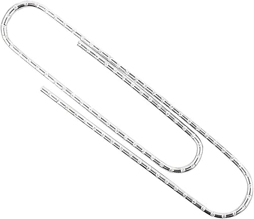 ACCO - Clips de papel antideslizantes, tamaño jumbo No.4, plateado, caja de 100 clips, 1 caja (72585)