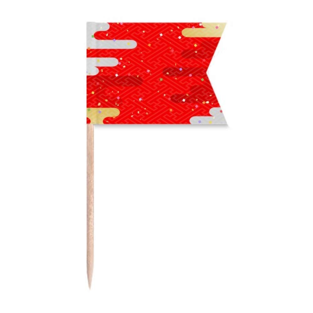 Gâteau de fête DIYlab Le Rouge des Nuages avec plaque de fromage et cure-dent