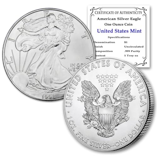 1998 American Silver Eagle MINT STATE GOLD