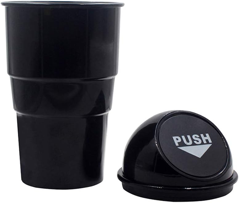Yolu Car Trash Can, Mini Black Auto Garbage Can Automotive Waste Storage Vehicle Rubbish Bins Holder Common Use for Auto Car, Home, Office, Bathroom, Kitchen, Living Room, Study, Dinning Room Etc