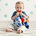 Skip Hop Bandana Buddies Baby Activity and Teething Toy with Multi-Sensory Rattle and Textures, Racoon