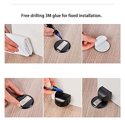 Tope de puerta de pared premium con imán invisible de alta resistencia 8