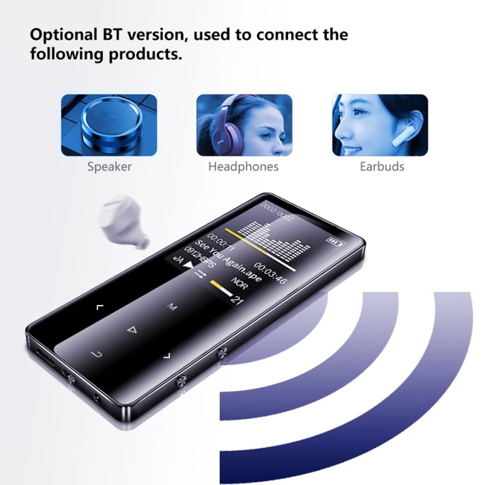 X2 Prend en Charge Le Lecteur MP3 sans Perte Bluetooth 4.2, Baladeur Audio Portable HiFi 40 Go avec Radio FM, Enregistreur Vocal EBook, Fabrication Soignée et