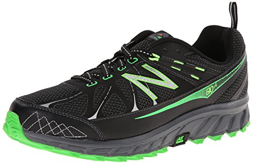 New Balance Men's 610 V4 Trail Running Shoe, Black/Green, 9 4E US