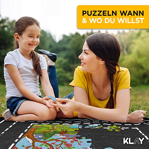KLAY Puzzlematte – Puzzle Aufbewahrungsrolle 2000 Puzzleteile – Puzzleunterlage – Tragbarer Puzzleteppich – Haftende… – Bild 6
