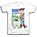 Produktbild Mens Toy Story Group Shirt - Woody, Buzz Lightyear, Rex & Pizza Planet - Throwback Classic T-Shirt (White, Medium)