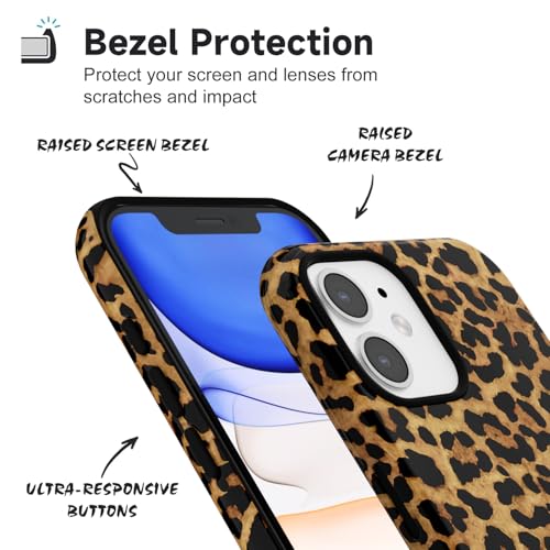 Coque imprimée guépard compatible avec iPhone 11 luxe