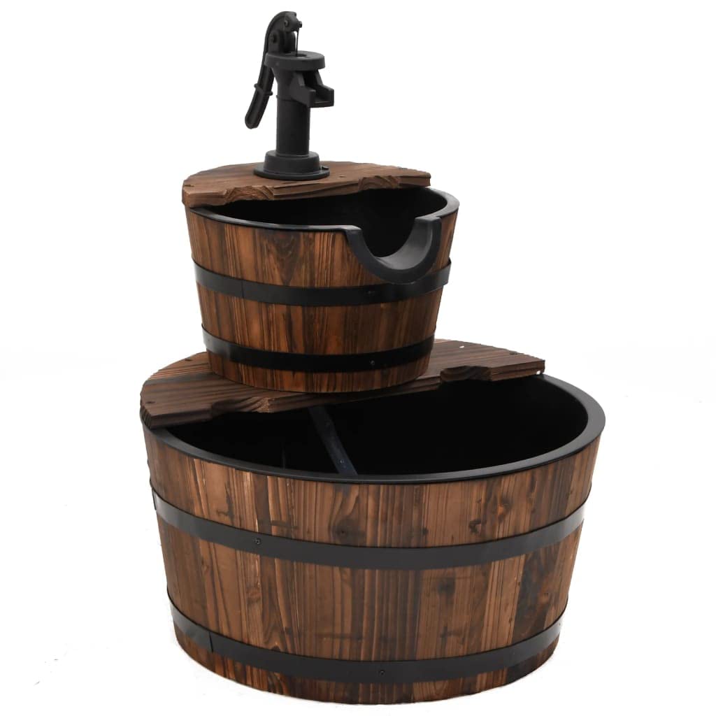 Générique Fontaine à Eau avec Pompe 44,5x44,5x58 cm Bois de Sapin Massif, Maison & Jardin, Décorations, Fontaines & bassins, Fontaines & Cascades, Brun, (Poids 5.85KG)