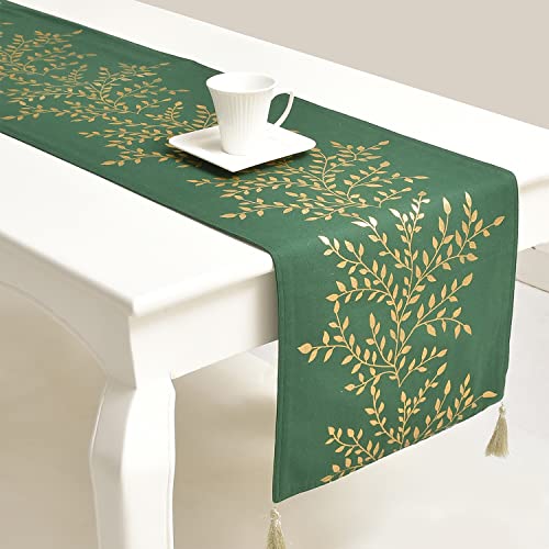 Blanc 9 Ikebana 100% Home & Kitchen Pure Cotton Green 4/6 Seater Table Runner|(33x182) cm (B0CKDXS16C) Amazon Price History, Amazon Price Tracker