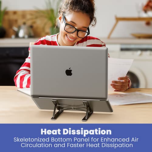 image for avakot Small Laptop Stand for Desk 7-Angle Adjustable | Ergonomic Fold