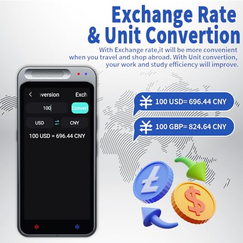 Image of AI Language Translator Device | Support for 138 Languages | Real Time | Offline /Online Instant Two Way Voice and Photo Translation | 4 inch Touchscreen for Travel, Business, and Language Learning