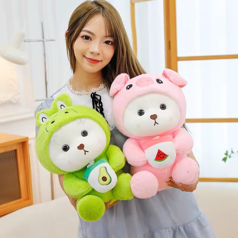 Image of Cute Panda Plush Toy 28 cm - Soft Stuffed Animal Hugging Doll for Kids, Girls & Boys | Adorable Kawaii Panda Bear Plushie for Decor & Gifts (Panda Hoodie Bear 30cm)