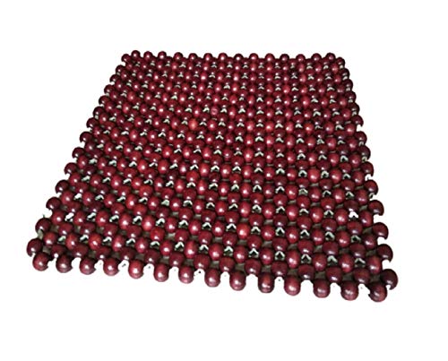 Q1 Beads SMRN Orthopedic Wooden Beads Indoor Chair Cushion Seat Pads for Office, Car, Home, Floor Helps in Back Pain Relief, Provides Support & Comfort (Small, Maroon) (B0894LK2Q2) Amazon Price History, Amazon Price Tracker