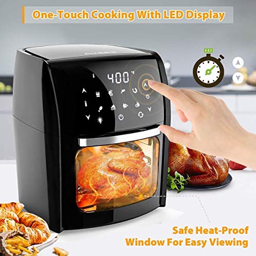 YFGQBCP 1700W Digital Air Fryer Cooker for kein Öl Gesunde Chips & Mahlzeiten, mit Rapid Air Circulation System, 7-in-1… – Bild 3