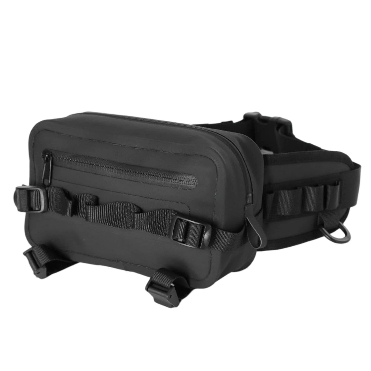 Adjustable Wide Strap Lure Fishing Waist Bag Zippered Pocket Fishing Waist Pack Buckle Closure Outdoor Gear Strap Loops Loops, Black-image-41