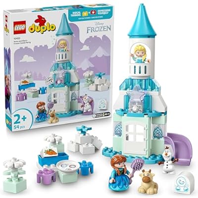 LEGO DUPLO │ Disney Anna en Elsa s Frozen Kasteelfeest Bouwbaar en Educatief Speelgoed met 5 Figuren incl. Olaf & Baby Sven - Cadeau voor Peuters vanaf 2 Jaar Meisjes & Jongens 10455