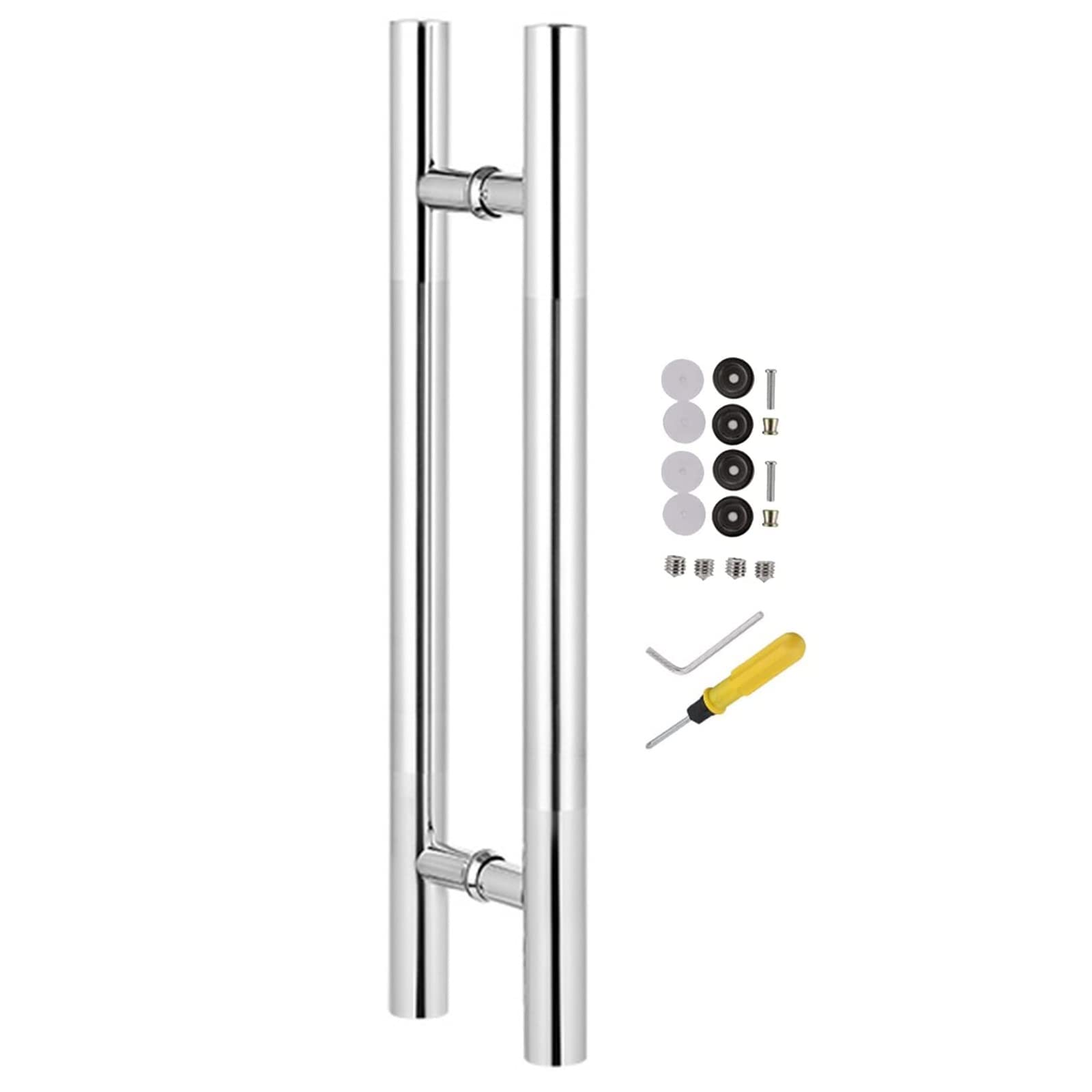 Lrfvhyqnk Silver Barn Door Handles Sliding Pull, Sliding Door Handles Double Sided Barn Entry Handle Multicolor Multiple Sizes(,80Cm/31.5In)