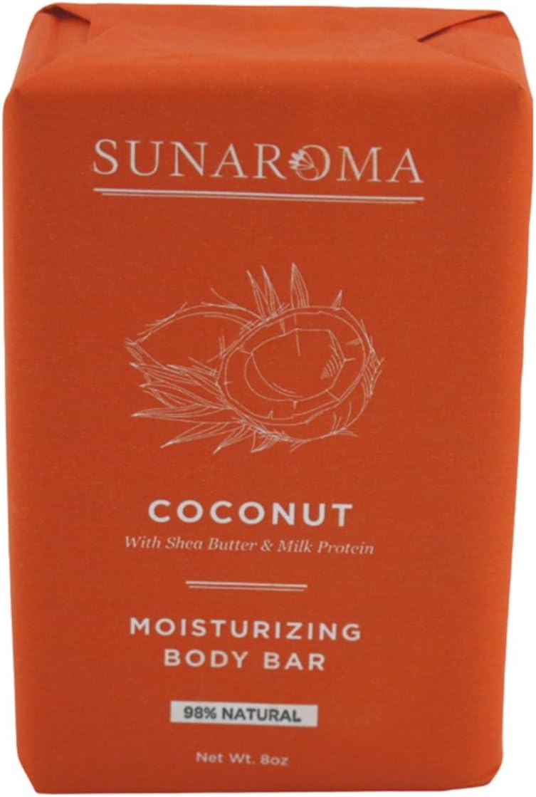 Soap Bar Coconut Shea Butter + Milk Protein 8 Ounce (Pack of 3)
