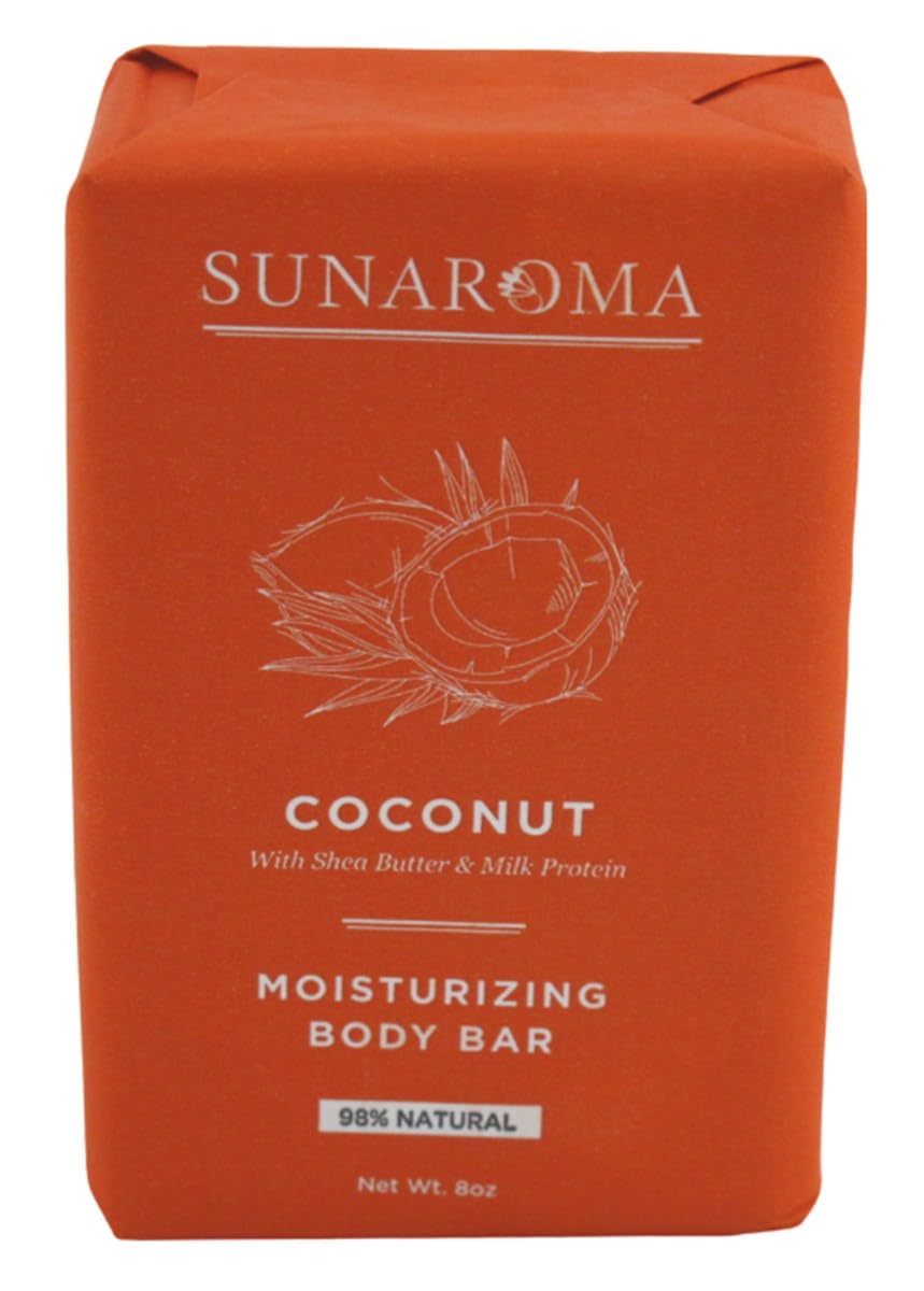 Sunaroma Soap Bar Coconut 8 Ounce (236ml) (6 Pack