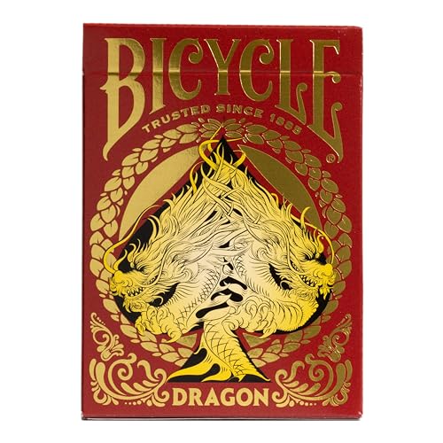 Bicycle Red Dragon Gold Foil Premium Playing Cards, 1 Deck - Image 2