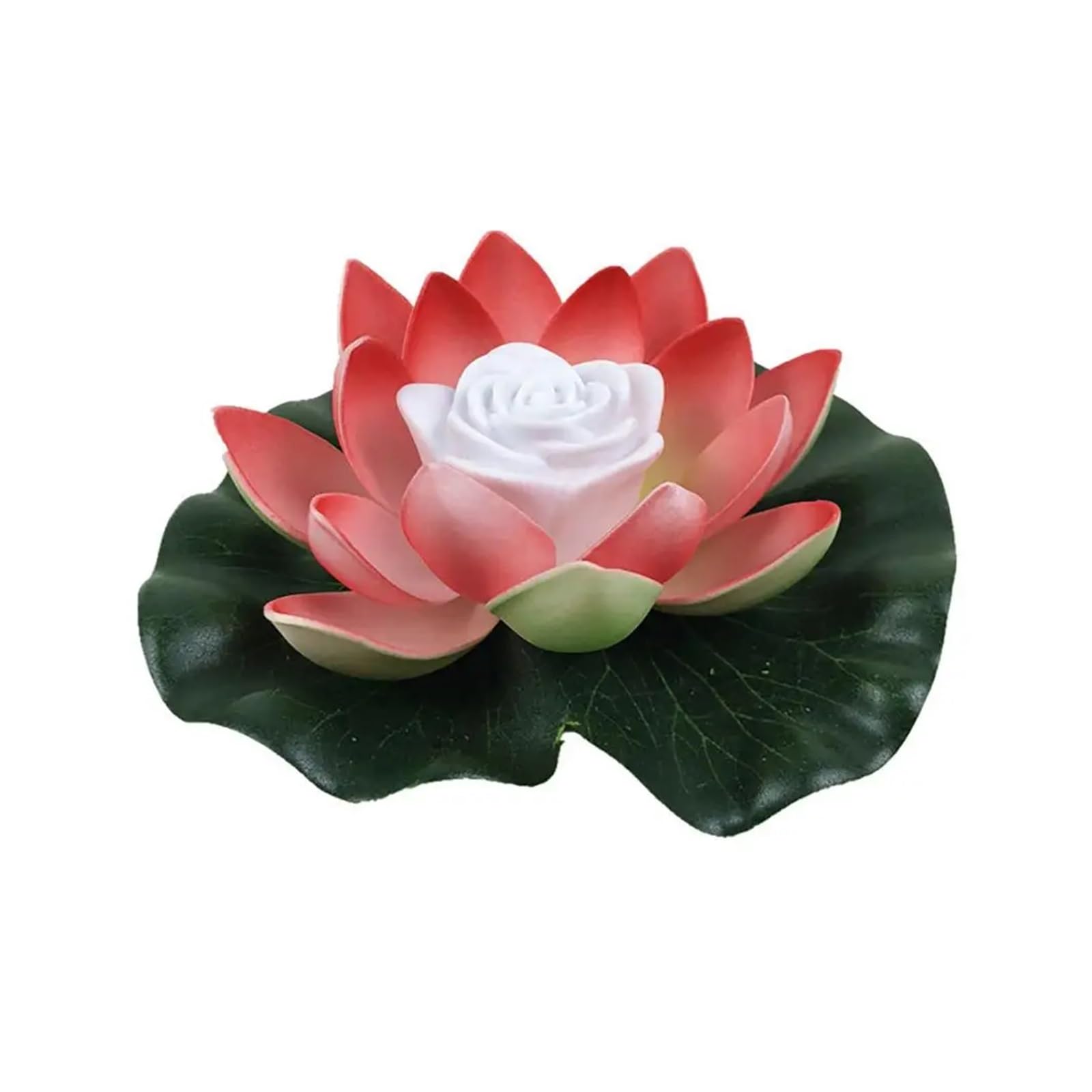 LHSJYG Water Lily Plants For Ponds Small Fake Lotus Flower Swimming Pool Garden Pond Floating Floral Lamp Artificial Simulated Plant Realistic for Aquarium(Red 28cm)
