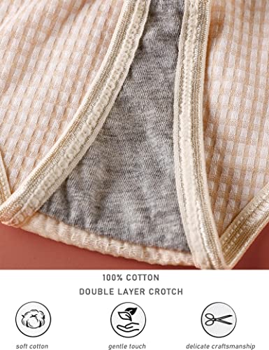 Kiench Teens Underwear Thongs Cotton Junior Girls' Hipster Panties Low Rise V Waist 6-Pack3