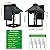 CYHKEE 2 Pack Solar Wall Lanterns Outdoor with 3 Modes, Dusk to Dawn Motion Sensor LED Sconce Lights IP65 Waterproof, Exterior Front Porch Security Lamps Wall Mount Patio Fence Garage Decorative