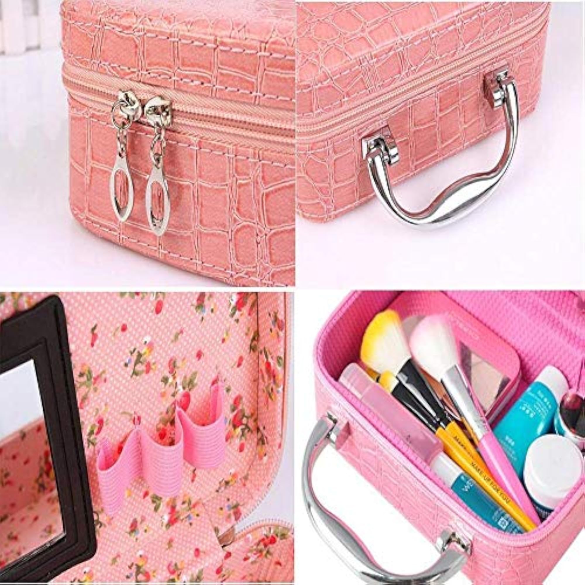 Multicolor Makeup Bag for Women, Cosmetic Storage Organizer
