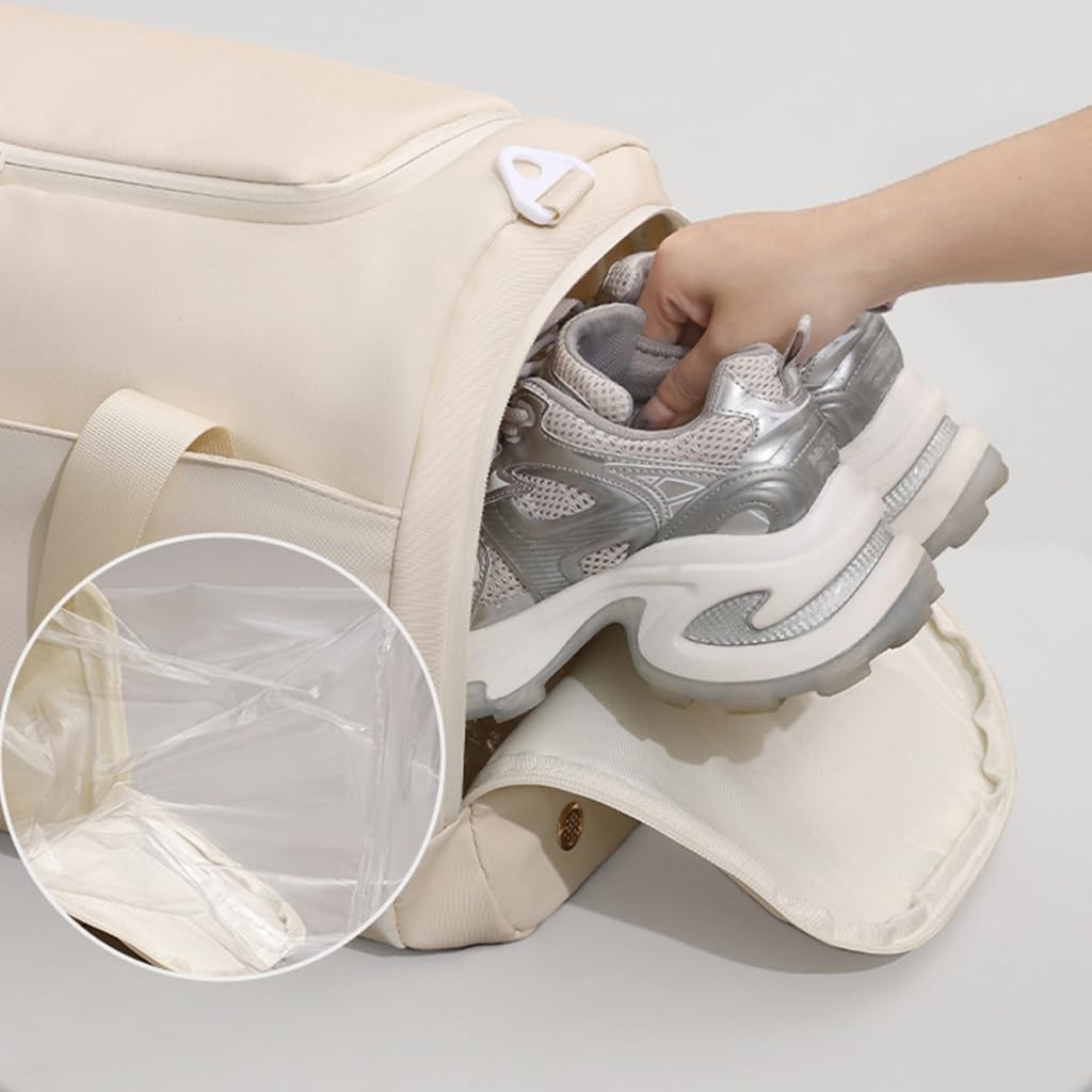 Bolsa de gimnasio de gran capacidad, bolsa de viaje de negocios, bolsa de fitness resistente al agua, Verde militar, 30x46.5x22.5cm, Moderno