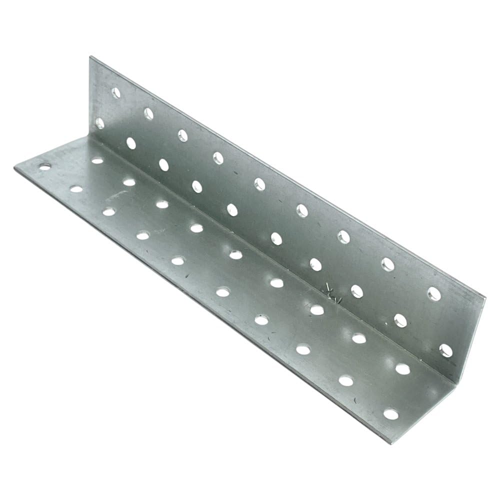 Conector angular de 2 mm, ángulo de montaje – 20 unidades de conectores de madera en ángulo de metal 40 x 40 x 200 mm – Conector de viga pequeño – Ángulo de montaje ángulo de construcción