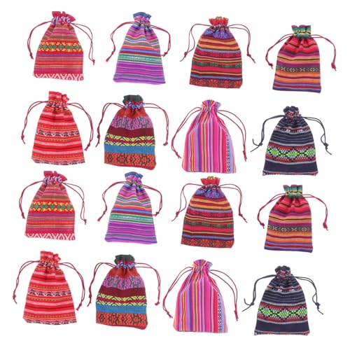 Pochette à bonbons à cordon style ethnique sachet cadeau réutilisable friandises